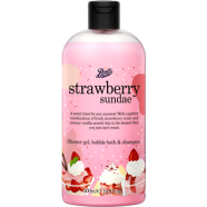 Boots Strawberry Sundae Shower Gel, Bubble Bath Shampoo 500ml image
