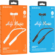 Borofone Gratified Neck Mounted BT Earphones Black - BE65 image