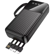 Borofone Smart Power Bank With 4 Cables 20000 Mah Black image