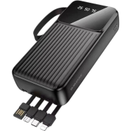 Borofone Smart Power Bank With 4 Cables (10000mAh) Black - BJ76 