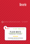 Bound Notebook - [White Paper] [120 Pages] [Red Cover] image