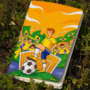 Brazil World Cup Football Team Notebook image