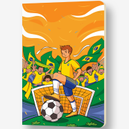 Brazil World Cup Football Team Notebook image