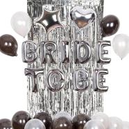 Bride To Be Silver Metallic Foil Balloon Banner 16 Inch For Wedding Festival Anniversary Bachelorette icon