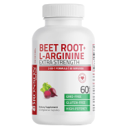 Bronson Beet Root Plus L-Arginine Nitric Oxide Production Non-Gmo - 60 Vegetarian Capsules -523465899 image