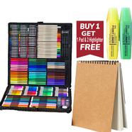 Buy 1 288 Pcs Art set, Kids Colors Pencil Drawing Art Set Get Drawing Pad And Two Highlighter Free image
