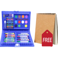 Children Painting-Drawing Set 42 Pcs (Buy 1 Get 1 Handmade Drawing Pad A5 Size 20 Pages Free) image