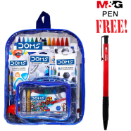 Buy 1 DOMS Smart Kit Full Bundle Value Pack With Transparent Zipper Bag Get 1 M and G Pen Free - Buy 1 Get 1 Free