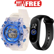 Buy 1 Get 1, Round LED Digital Sports Watch, Water Resistance LED Wrist Watch, Combo Offer - Watch icon