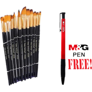 Keep Smiling 12 Pcs Brush Set (Buy 1 Get 1 M and G Pen Free)