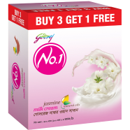 Buy 3 Get 1 Free Godrej No.1 Jasmin Soap 100 gm image