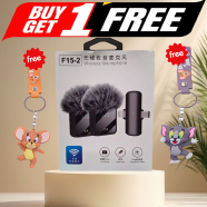 Buy F15-2 Wireless Microphone Plug and Play Microphone for Android and iPhone (Get Any One Tom and Jerry Key Ring FREE) image