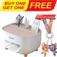 Buy Multi-functional Tissue Box With an Integrated Storage Organizer Tom and Jerry Random Key Ring (Any One) FREE image