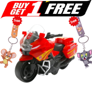 Buy POLICE,SWAT, FIRE And ARMED Motorcycle Toy Rendom (Get Any One Tom and Jerry Key Ring FREE) image