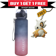 Buy Spirit Motivational Sports Water Bottle Blue Rate 650ml (Get One Pokemon Keyring FREE) image