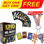 Buy UNO No Mercy Mattel Games UNO Show ‘em No Mercy Card Game for Kids, Adults With Tom and Jerry Random Key Ring (Any One) FREE icon