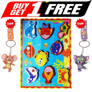 Buy Wooden Sea Animal Magnetic Puzzle or Chunky Wooden Puzzle (Get Any One Tom and Jerry Key Ring FREE) image