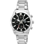 CASIO EFB-710D-1AVUDF Edifice Stainless Steel Black Dial Silver Watch Men image