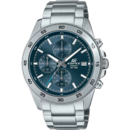 CASIO EFR-526D-2AVUDF Edifice Stainless Steel Dark Blue Dial Silver Watch Men image