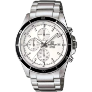 CASIO EFR-526D-7AVUDF Edifice Stainless Steel White Dial Silver Watch Men image