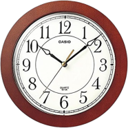 CASIO Wall Clock Maroon Wood Frame image