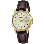 CASIO Women Leather Quartz Analog Watch image