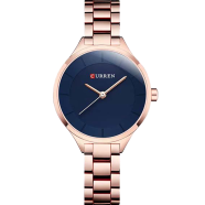 CURREN 9015 RoseGold Stainless Steel Analog Watch For Women - Royal Blue image