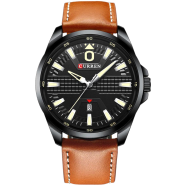 CURREN PU Leather Analog Watch for Men image