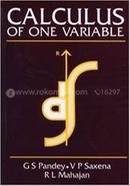 Calculus Of One Variable image