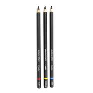 Camel Black medium/soft/hard charcoal pencils image