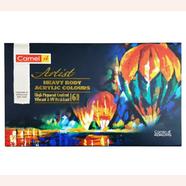 Camel Heavy Body Acrylic Colours 40ml 6 Color Paint image