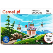 Camlin Kokuyo Pack of 18 shade bottles 10ml each, 1 palette, 1 brush