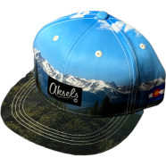 Capon Aksels Colorado Rocky Mountain Blue Snapback Flat Bill Cap image