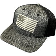 Capon American Flag Mesh Back Trucker Hat Black And Gray image