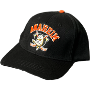 Capon Anaheim Ducks Baseball Black And Orange Cap image