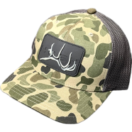 Capon Antler Camo Mesh Back Trucker Hat Green Camo image