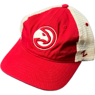Capon Atlanta Hawks Baseball Red And White Cap image