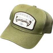 Capon Bowhunter Mesh Back Trucker Hat Olive Green image