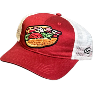 Capon Burger Embroidered Patch Snapback Mesh Trucker Cap image