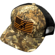 Capon Camo Mesh Trucker Cap With Flag Patch image
