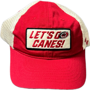 Capon Carolina Hurricanes Let'S Go Canes Trucker Red And White Cap image