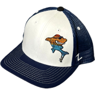 Capon Coastal Carolina Chanticleers Shark Mascot Trucker Hat White And Navy image