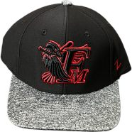 Capon Fm Logo Baseball Black, Red And Gray Cap image