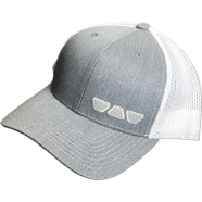 Capon Gray And White Mesh Trucker Minimalist Shades Design Cap image