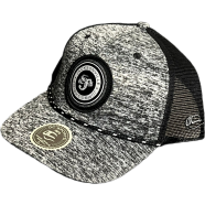 Capon Heather Gray Snapback Trucker Cap Modern Patch Logo image