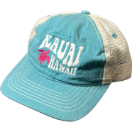 Capon Kauai Hawaii Baseball Teal And White Mesh Cap image