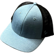 Capon Light Blue And Black Trucker Hat Casual Mesh Snapback image