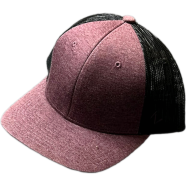 Capon Maroon And Black Trucker Classic Mesh Snapback Cap image