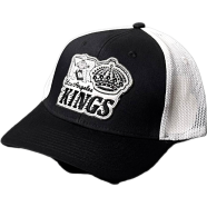 Capon Men'S Los Angeles Kings Fanatics Black/Silver Authentic Pro A Frame Rink Adjustable Cap image