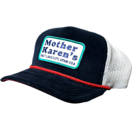 Capon Mother Karen’S Trucker Hat Retro Navy And White Cap image